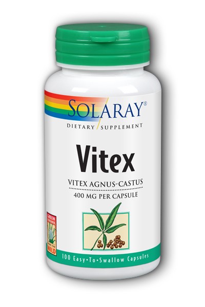 Solaray, True Herbs, Vitex, 400 Mg, 100 VegCaps